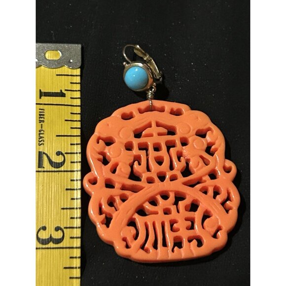 VTG Kenneth Jay Lane Designer Earrings SATC Movie Asian Coral Turquoise Goldtone - Picture 10 of 11